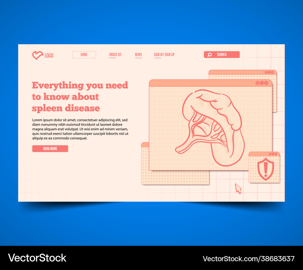 Minimal with landing page web template vector image
