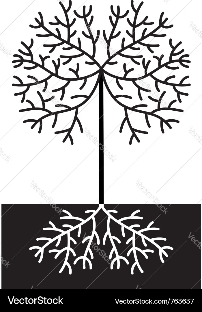 Minimalist Tree Branch Pattern vector image