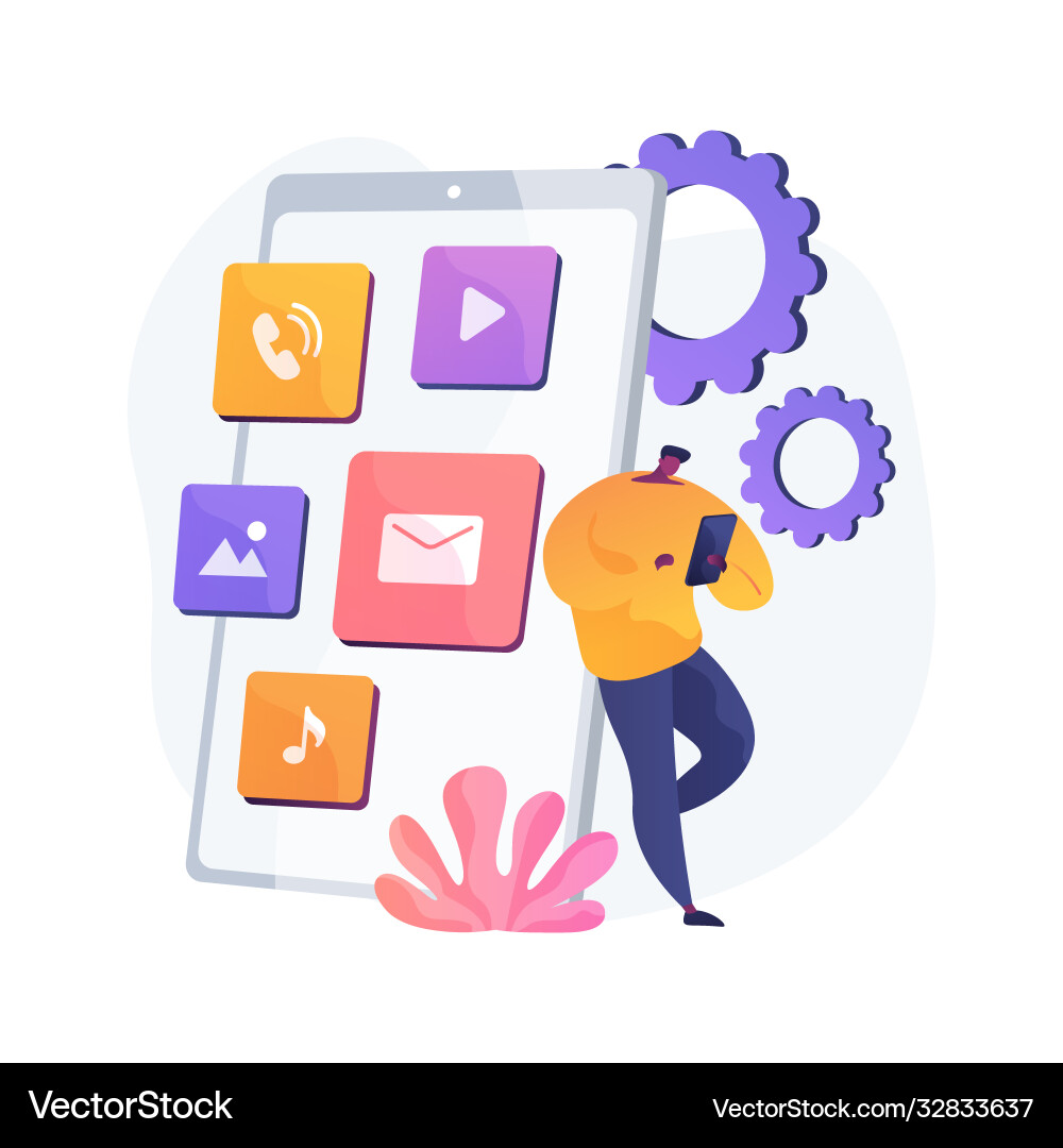 Native mobile app abstract concept Native mobile app abstract concept vector image