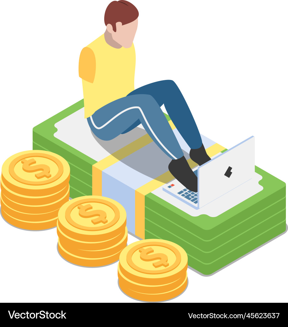 Social security isometric icon Social security isometric icon vector image