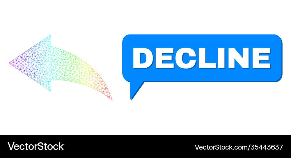 Spectral mesh gradient undo icon and decline Spectral mesh gradient undo icon and decline vector image