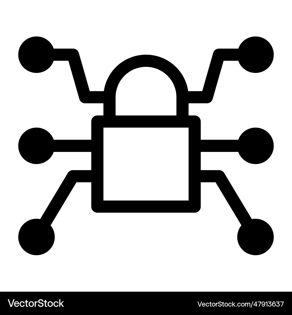 To secure data encryption locks are utilized Vector Image