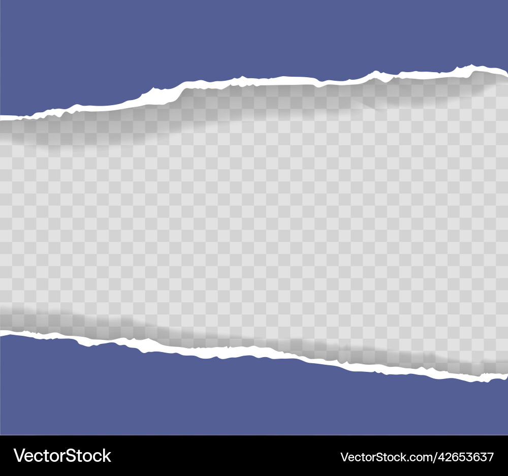 Torn paper with ripped edges and soft shadow Torn paper with ripped edges and soft shadow vector image