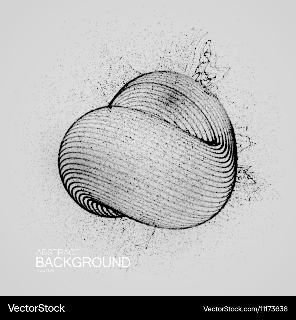 3d abstract loop shape of particles Vector Image