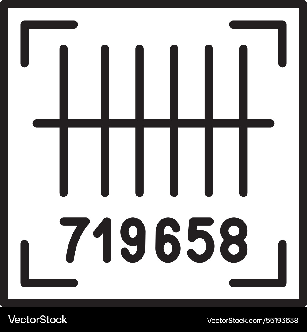 Bar code line icon design vector image