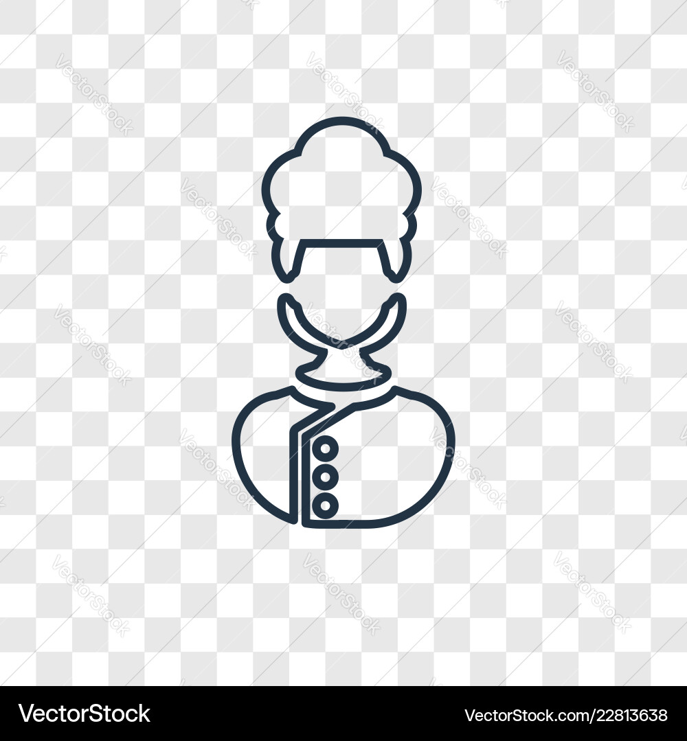 Chef concept linear icon isolated on transparent Chef concept linear icon isolated on transparent vector image