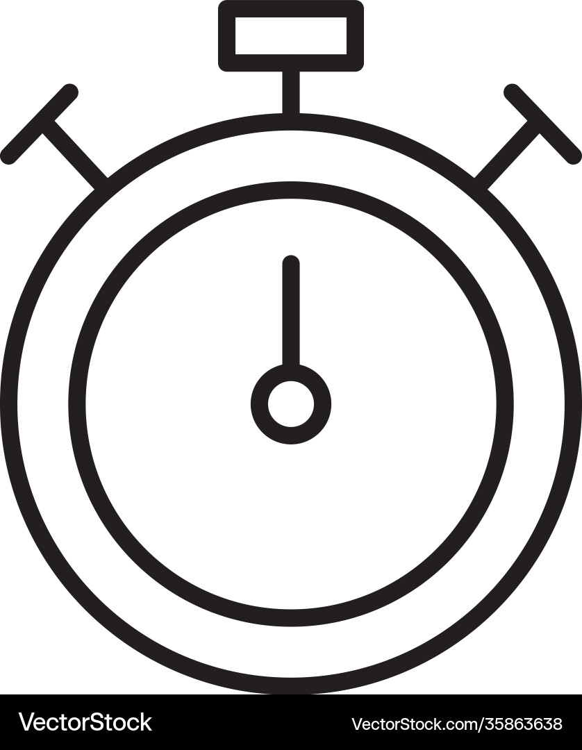 Chronometer timer counter line style icon Chronometer timer counter line style icon vector image
