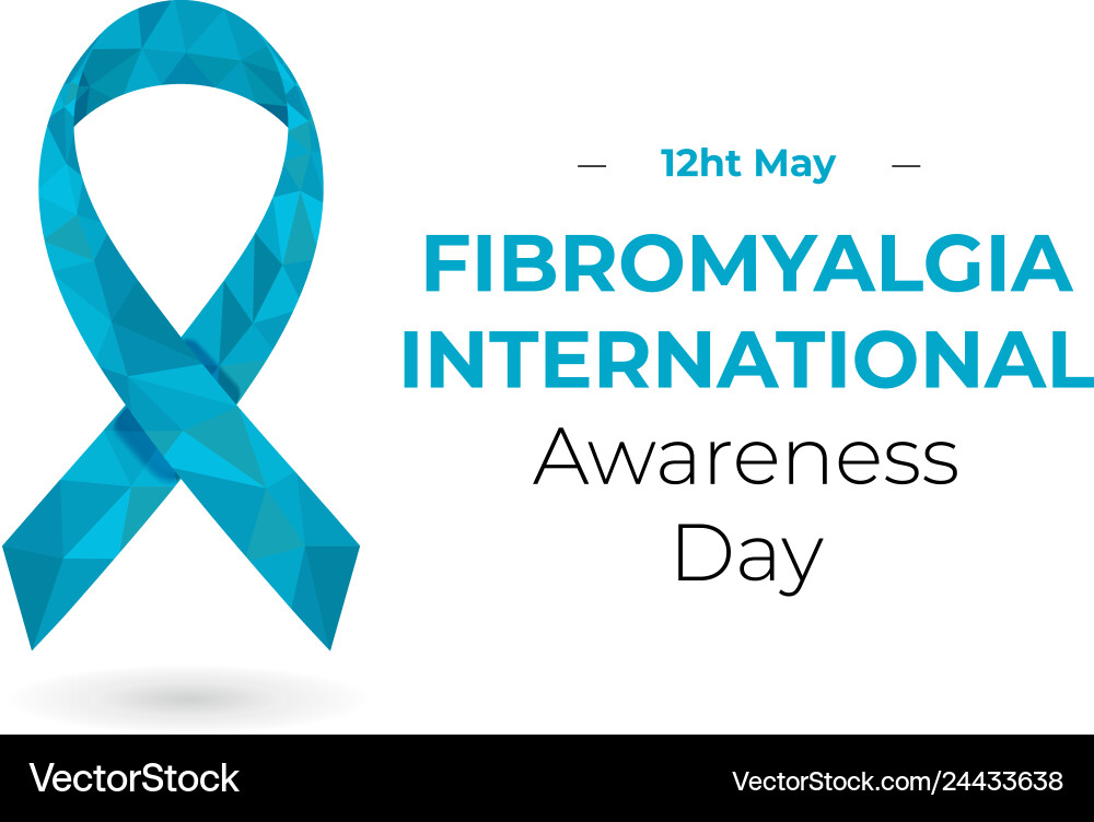 Fibromyalgia awareness day ribbon 12th of may Fibromyalgia awareness day ribbon 12th of may vector image