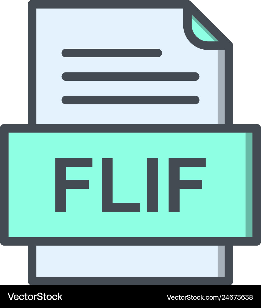 Flif file document icon vector image