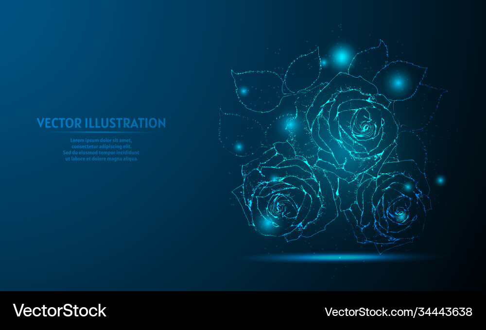 Glowing flower on a dark blue background Glowing flower on a dark blue background vector image