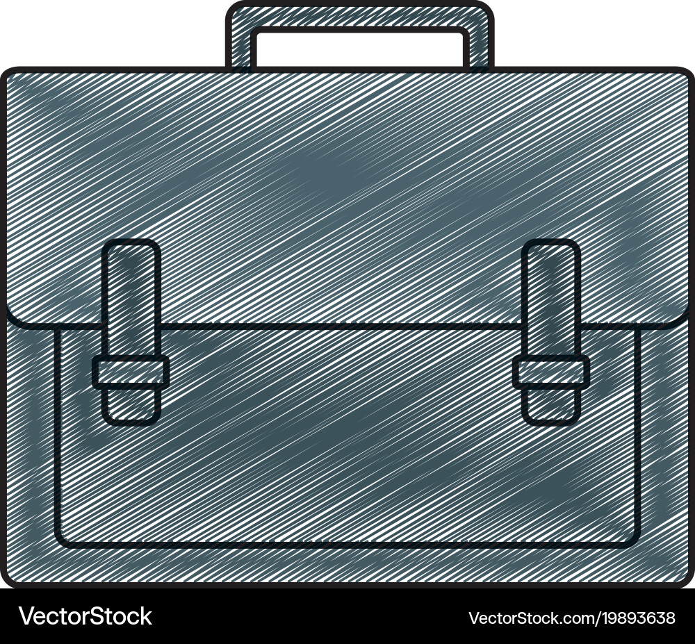 Grated briefcase object to save documents paper vector image