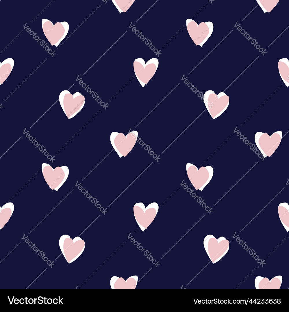 Heart shape seamless pattern design Vector Image