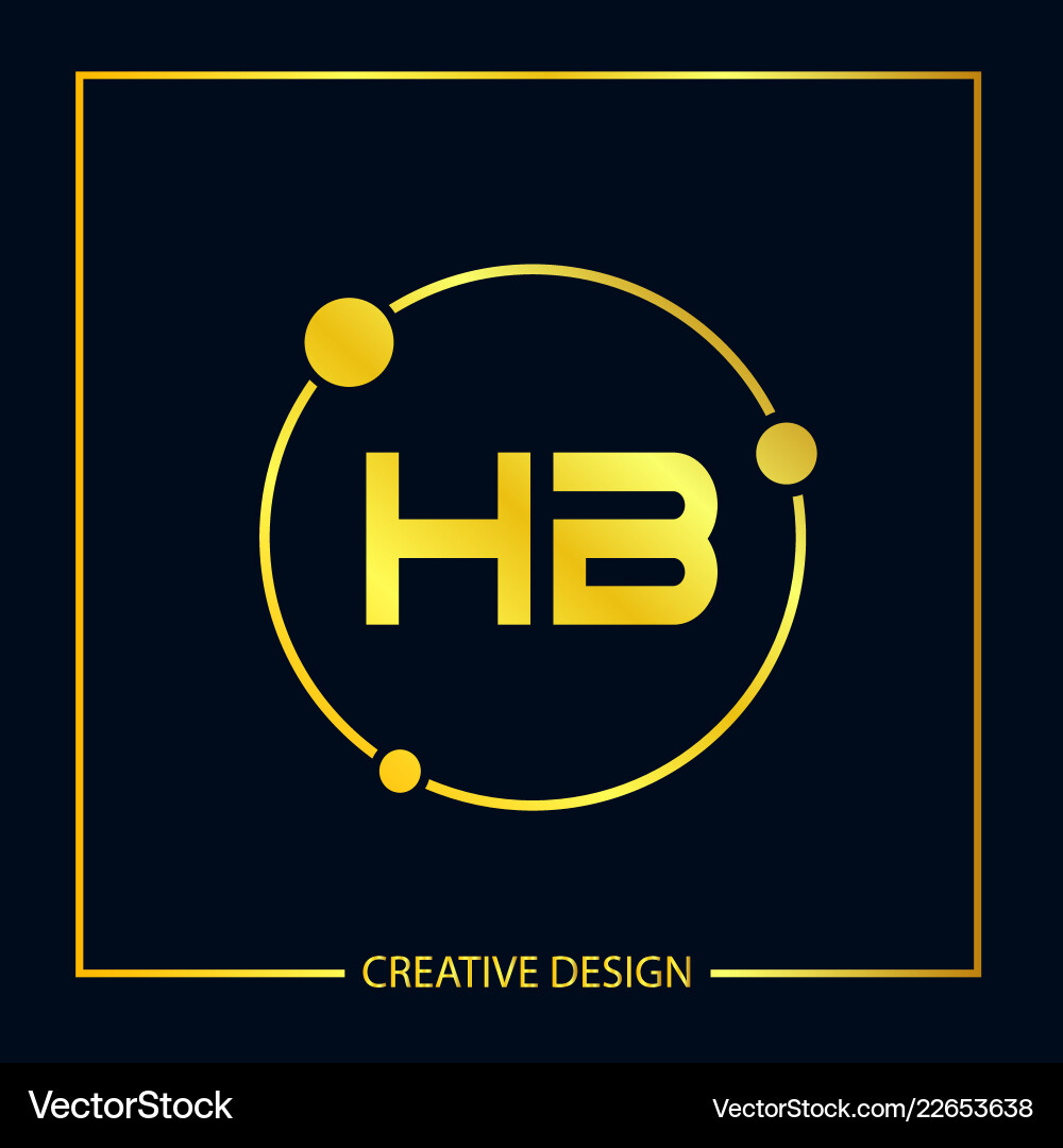 Initial letter hb logo template design Initial letter hb logo template design vector image