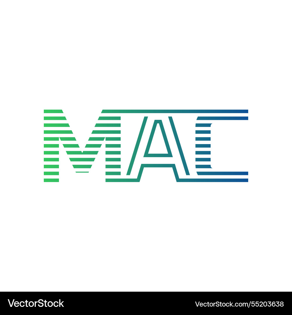 Moderne mac logo design letter minimalist Moderne mac logo design letter minimalist vektorbild