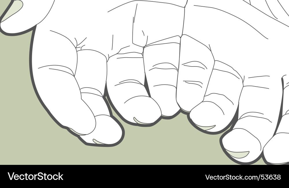 Outlined Hands - Gesture of Giving Vector Image