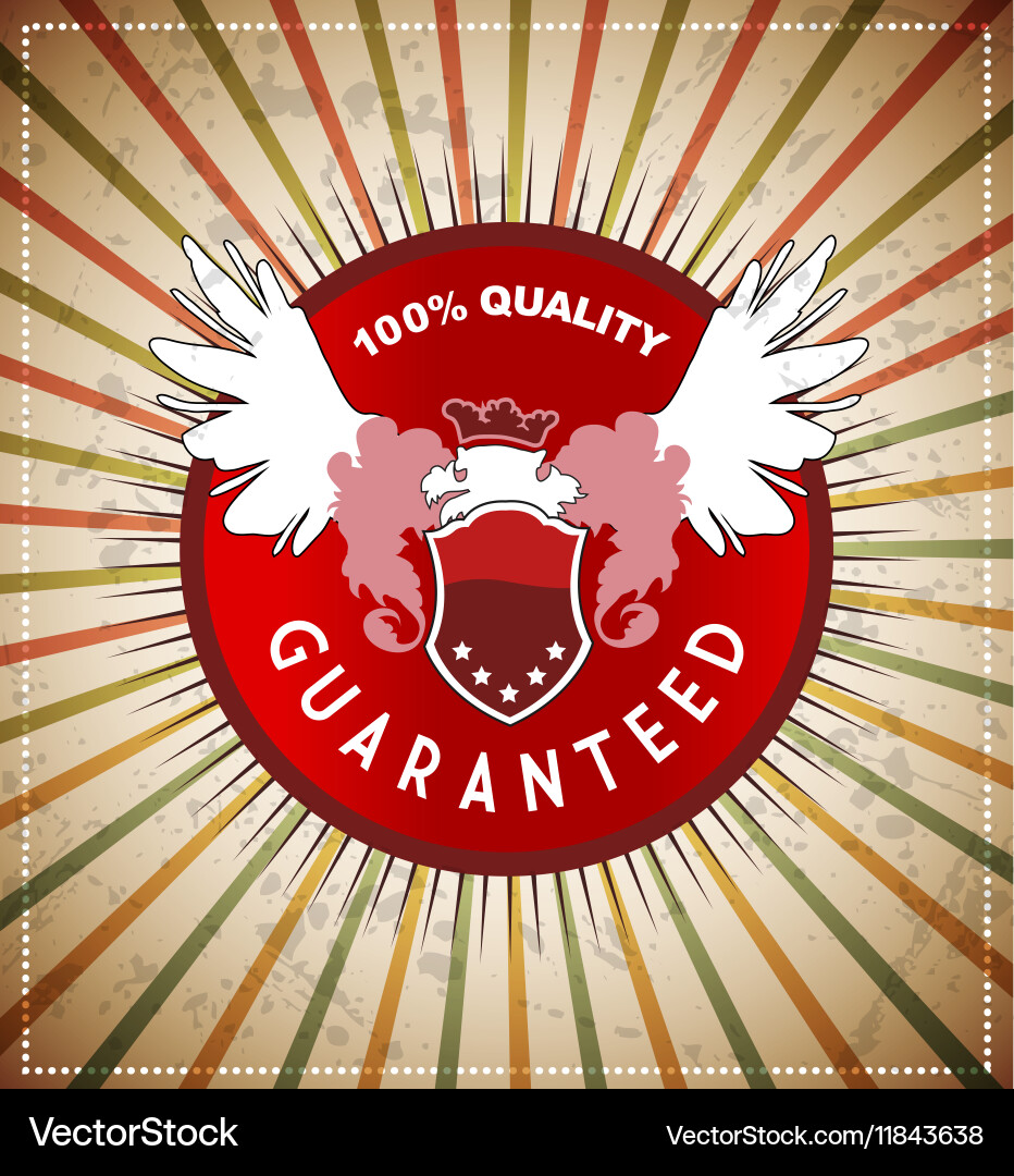 Retro vintage label on stripe background Vector Image