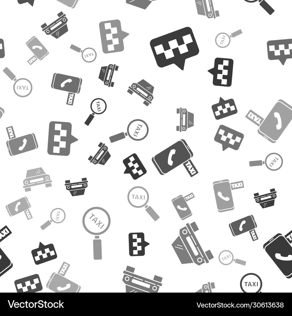 Set map pointer with taxi car call vector image