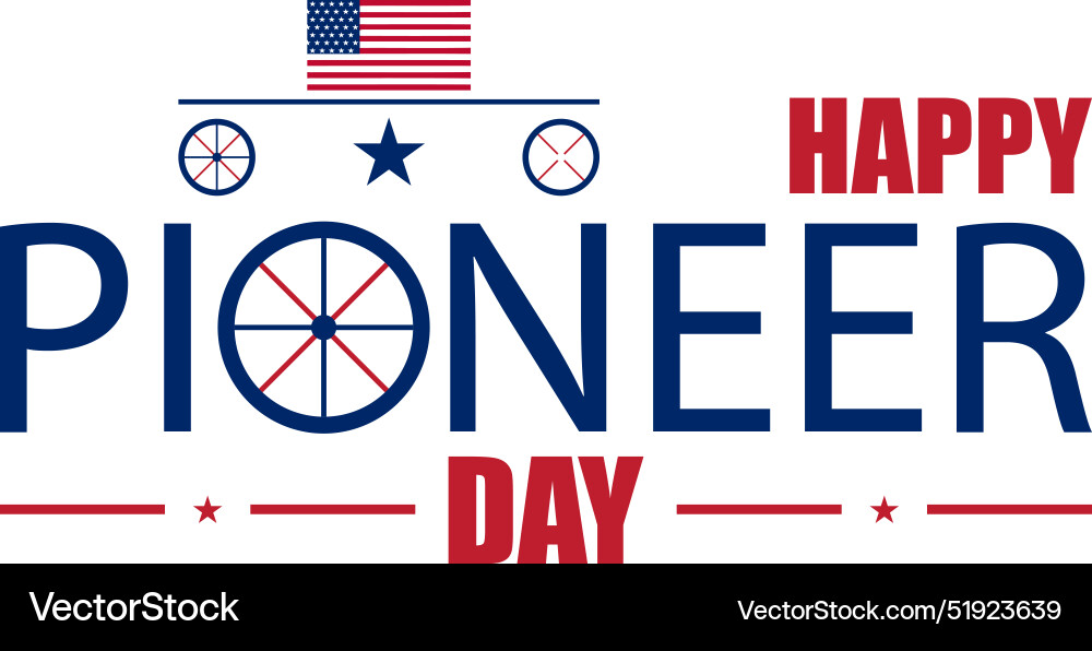 Commemorating the trailblazers on pioneer day Vector Image