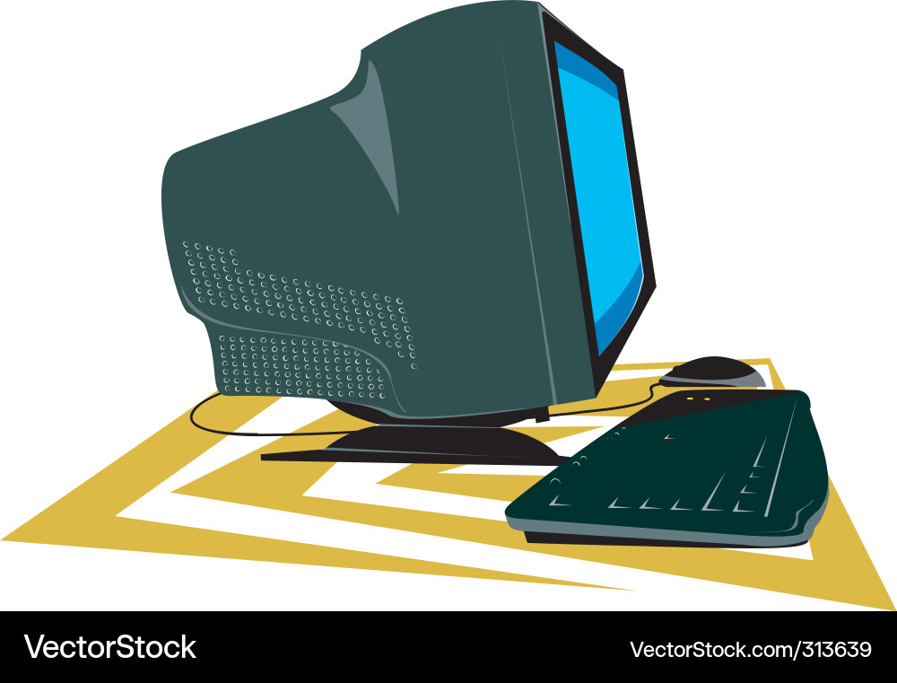 Computer monitor Vector Image