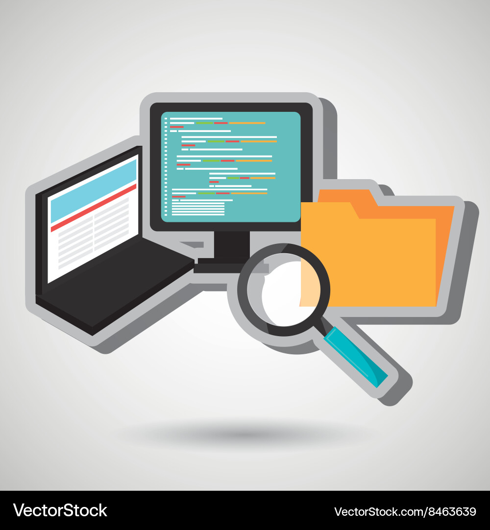 Computer programming design vector image