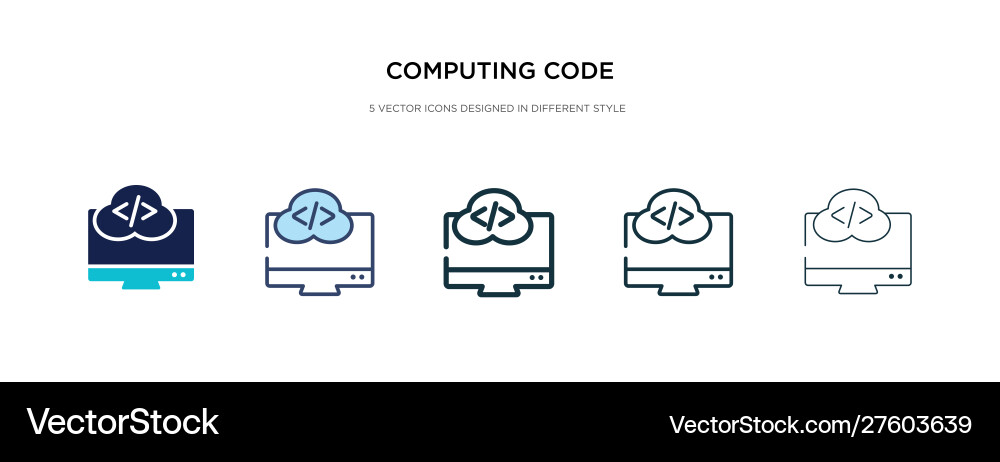 Computing-Code-Symbol in verschiedenen Stil zwei Computing-Code-Symbol in verschiedenen Stil zwei vektorbild