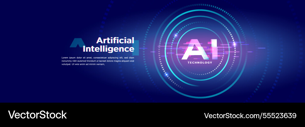 Concept of ai artificial intelligence technology vector image