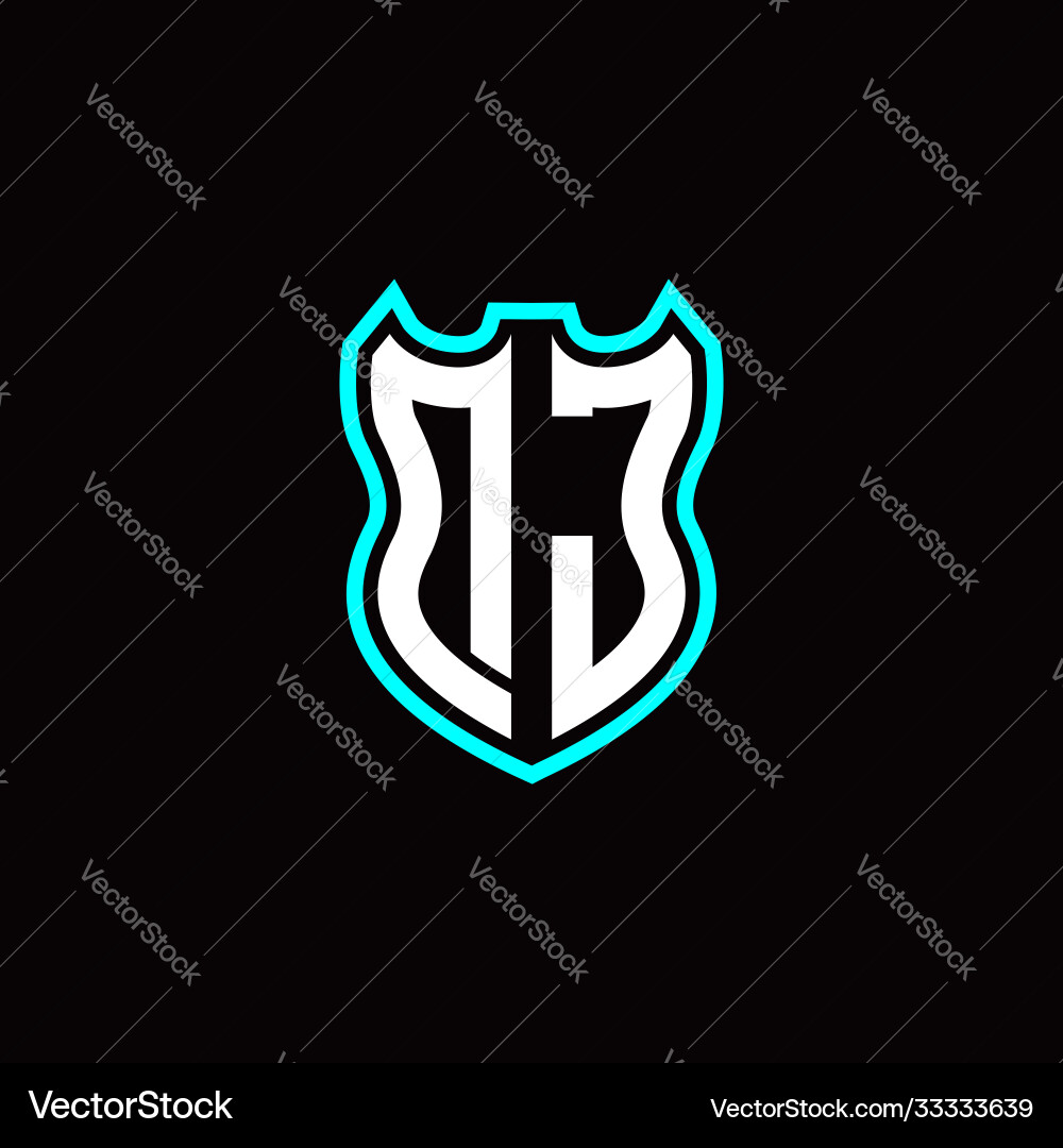 D j initial logo design with shield shape D j initial logo design with shield shape Vector Image