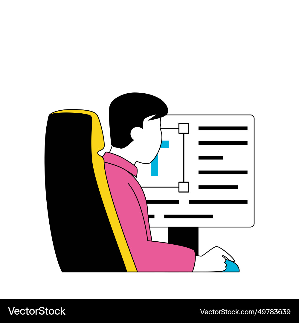 Flat Web Interface Development vector image