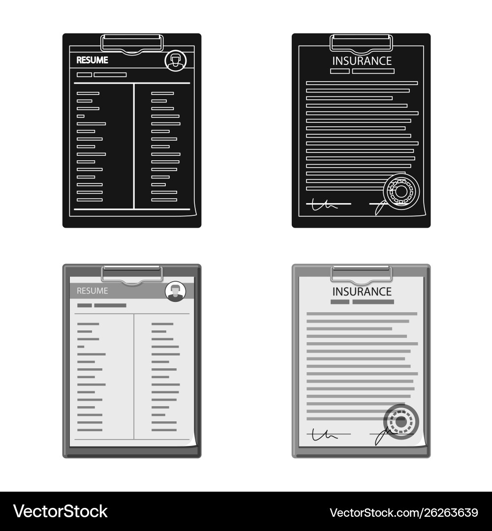 Isolated object form and document sign vector image
