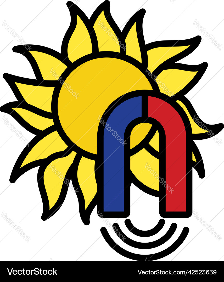 Magnetic storm icon vector image