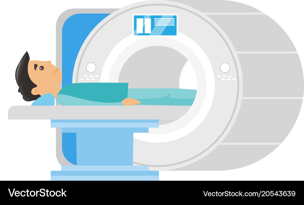 MRI Scan of Patient vector image