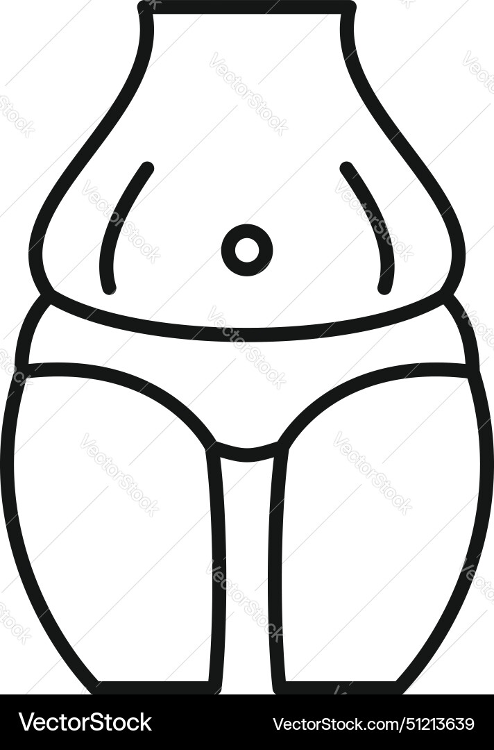 Obese body liposuction icon outline clinic Obese body liposuction icon outline clinic vector image