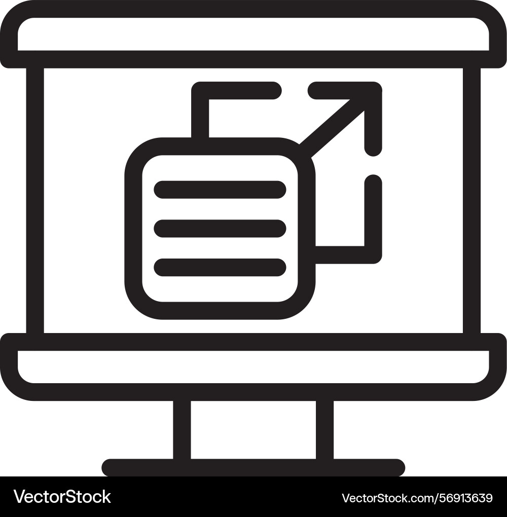 Slide text linear style icon design vector image