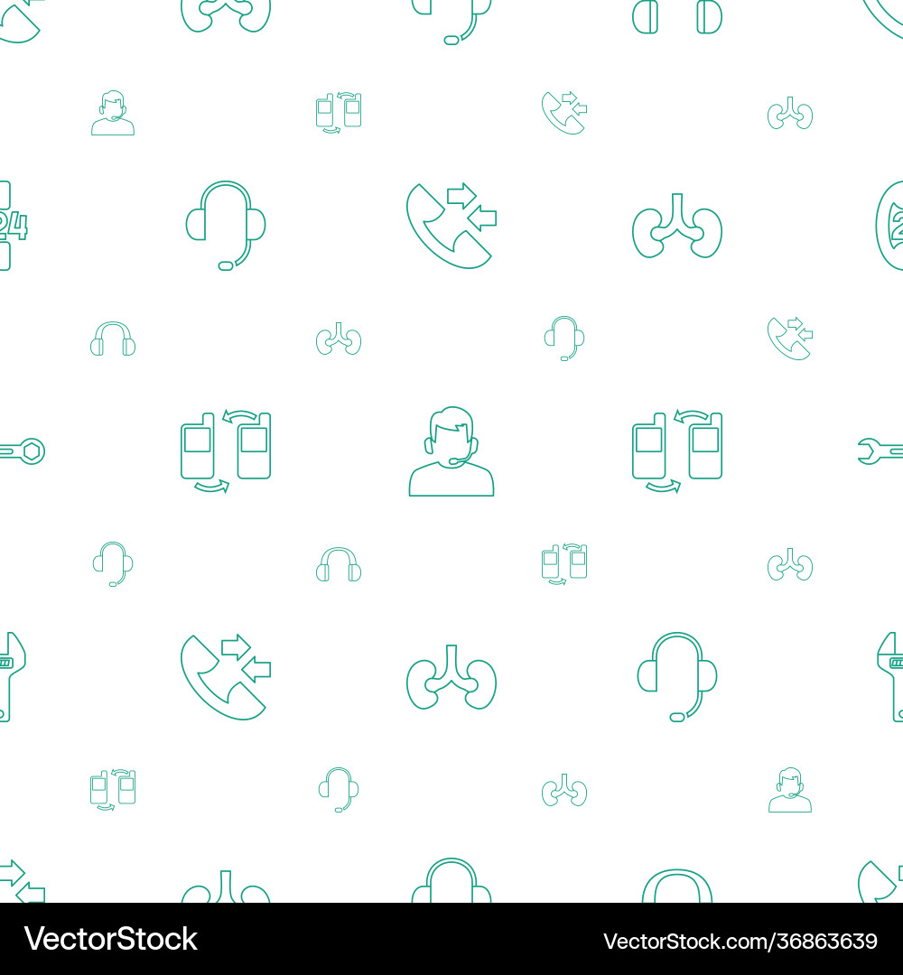 Support icons pattern seamless white background Support icons pattern seamless white background vector image