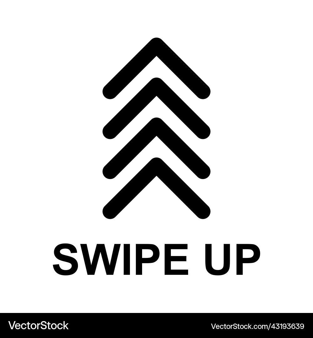 Swipe up internet button online web design arrow Swipe up internet button online web design arrow vector image