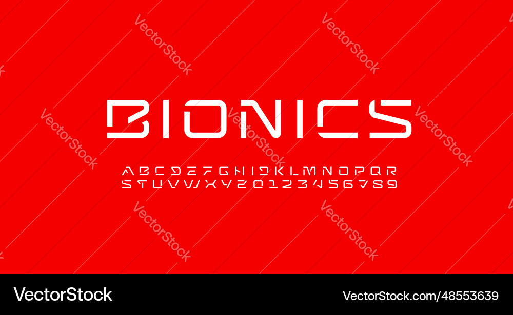 Tech font digital alphabet in design cyber future Tech font digital alphabet in design cyber future vector image