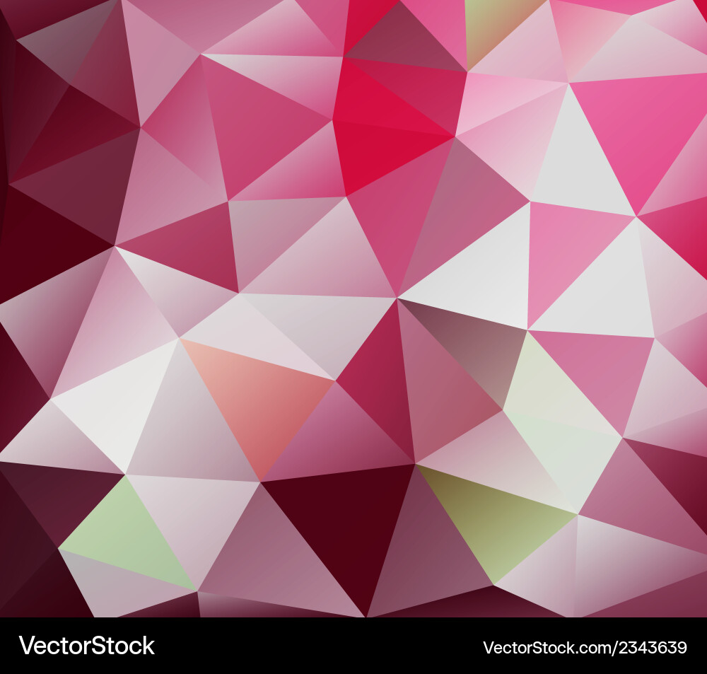 Triangle background red polygons Vector Image