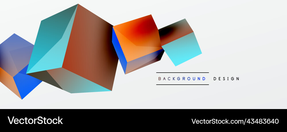 3d cubes abstract background composition 3d cubes abstract background composition vector image