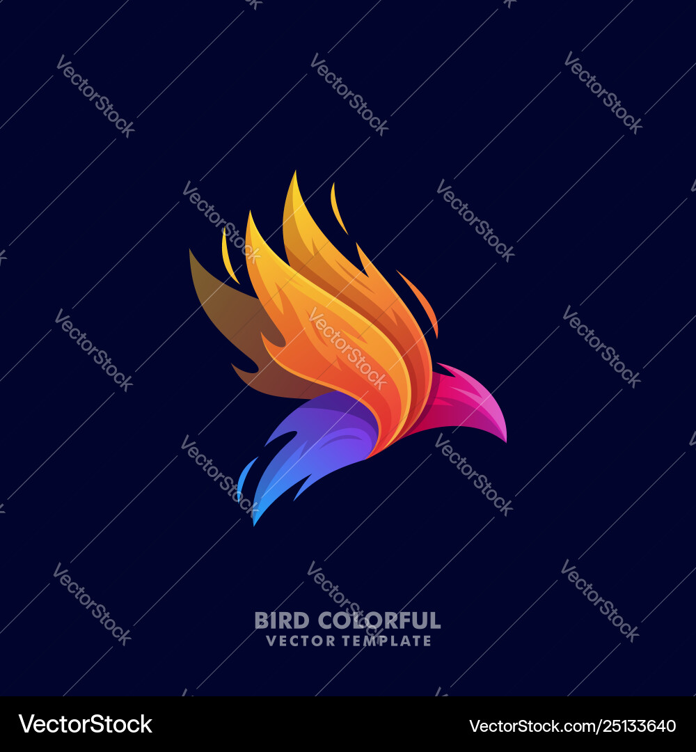 Abstract bird template Abstract bird template vector image