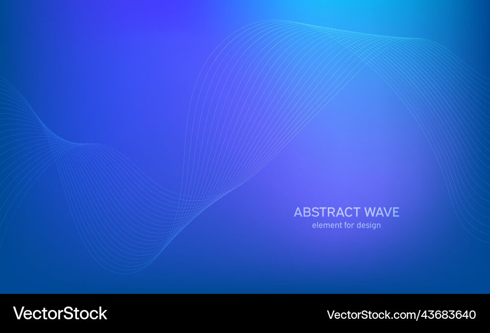 Abstract wave element for design digital vector image