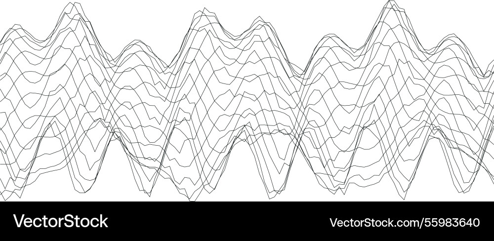 Abstract waveform pattern for innovative design Vector Image