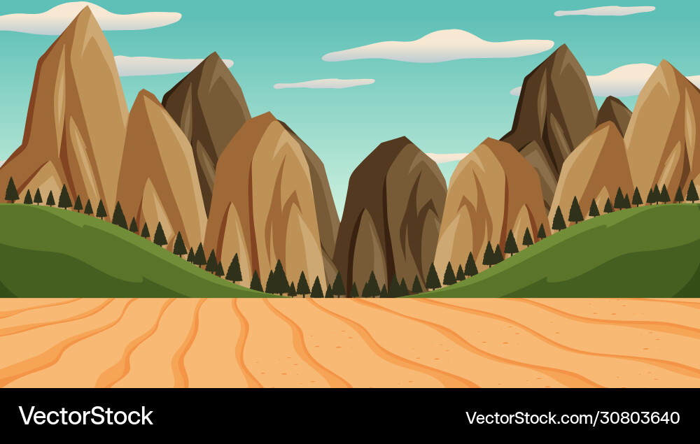 Background scene with many trees in park Vector Image