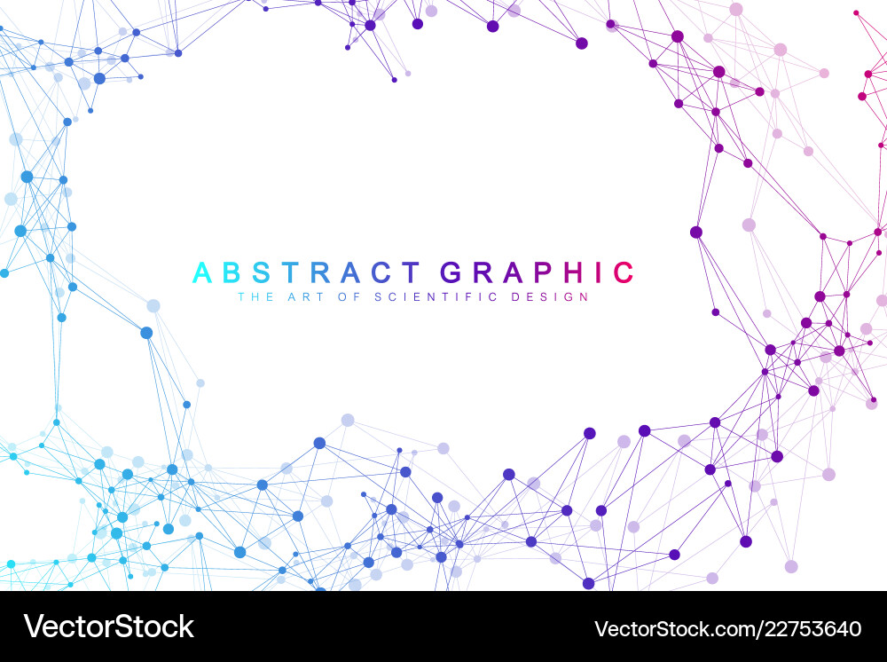 Big genomic data visualization dna helix Big genomic data visualization dna helix vector image