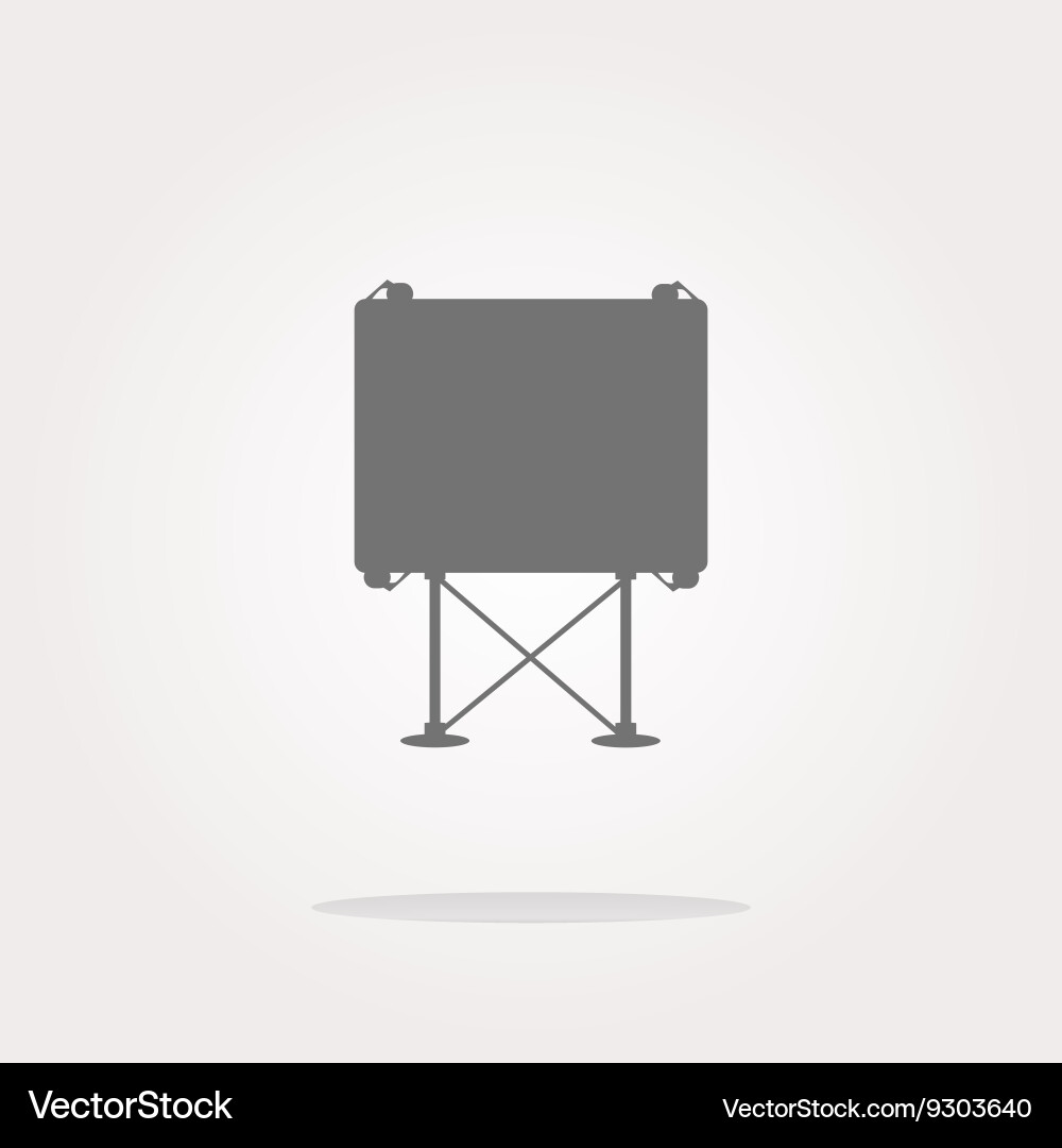 Billboard button icon web sign vector image