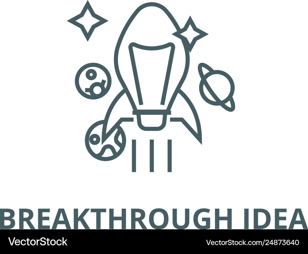 Breakthrough idea line icon Breakthrough idea line icon vector image