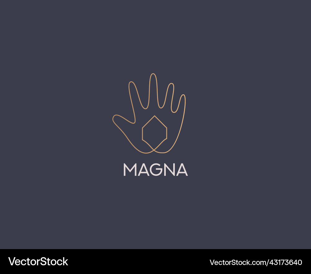 Continuous gradient line art of hand holding Continuous gradient line art of hand holding vector image