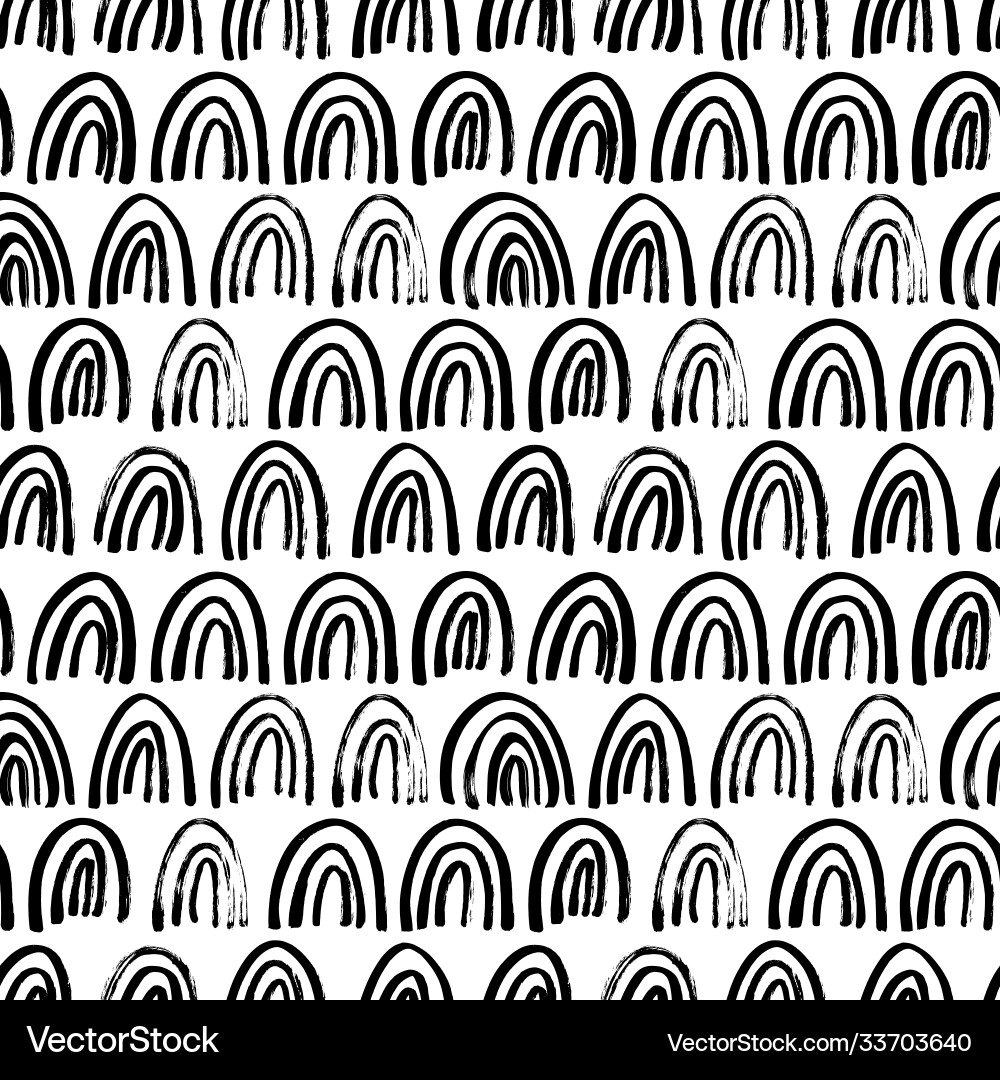 Half circle seamless pattern vector image