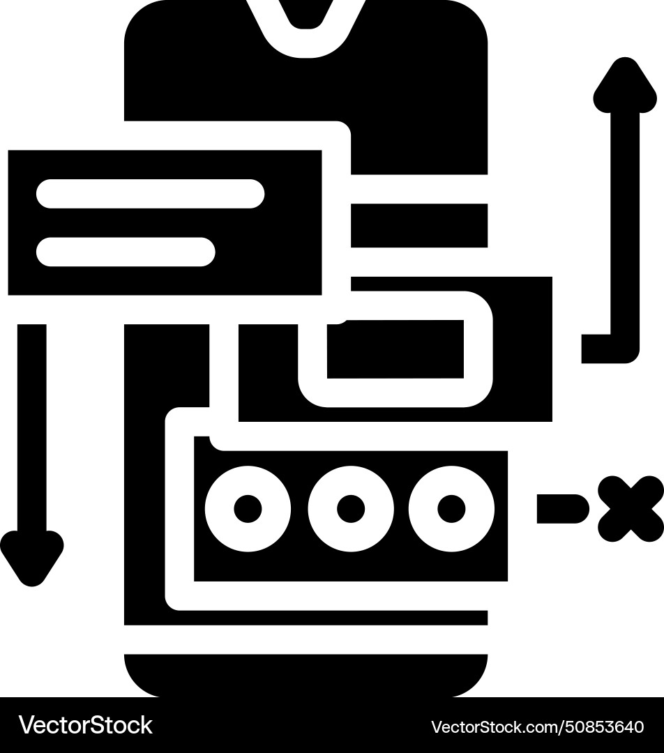 Hierarchy ux ui design glyph icon Vector Image
