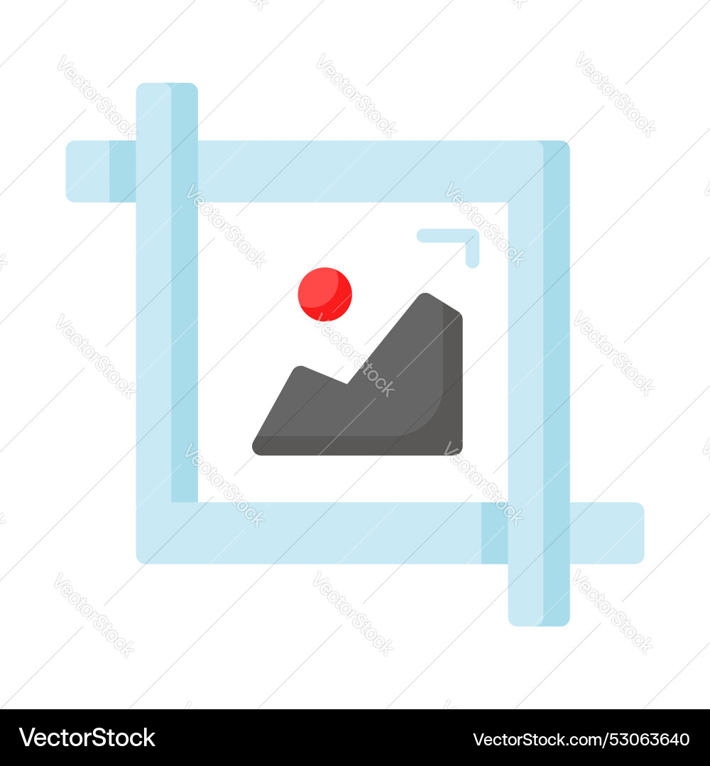 Image crop tool editing perfect for web Vector Image