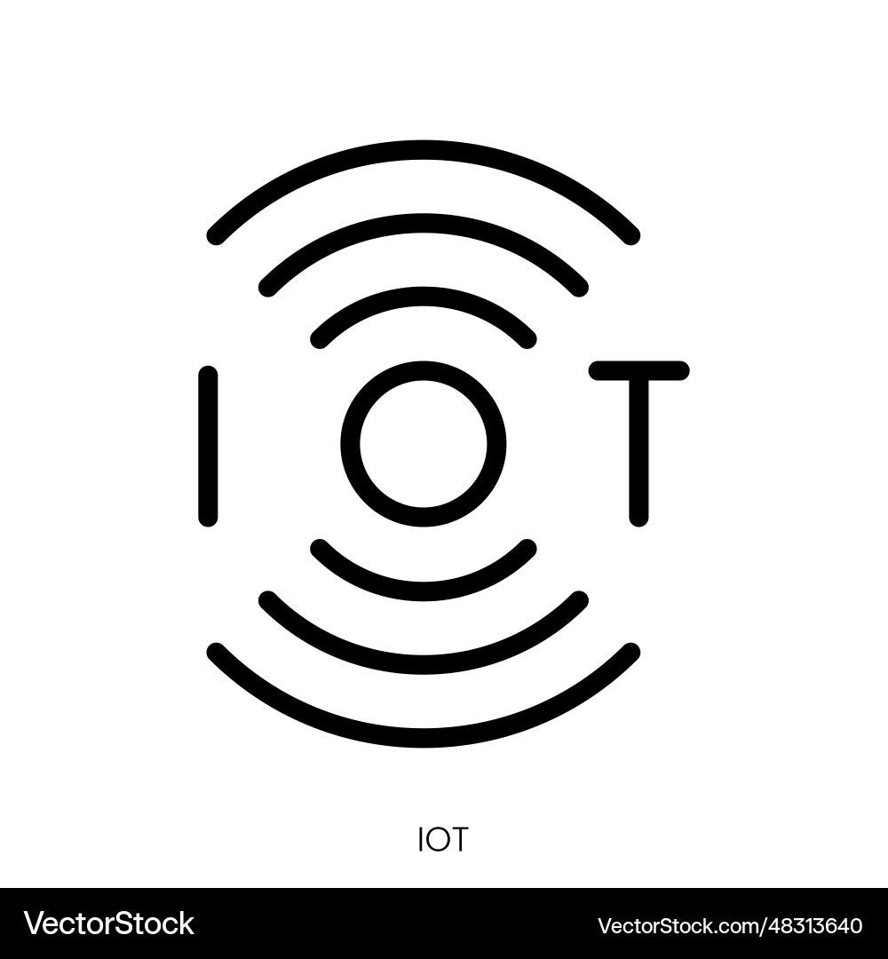IoT Sensor Icon - Line Art vector image